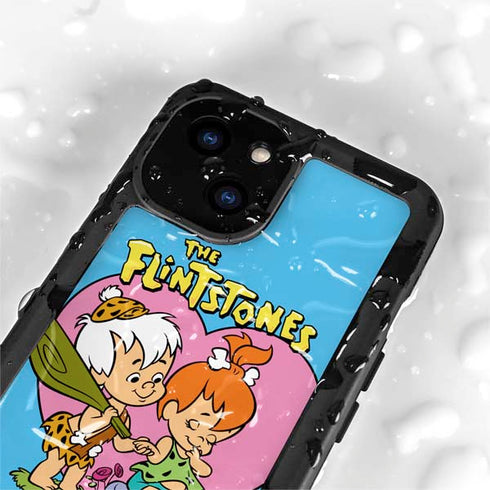 The Flinstones Bamm-Bamm and Pebbles iPhone 13 Mini Waterproof Case