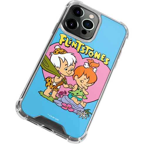 The Flinstones Bamm-Bamm and Pebbles iPhone 13 Pro Max Clear Case