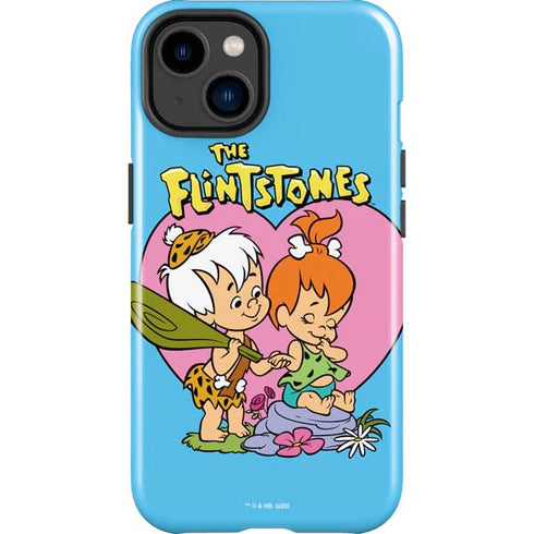 The Flinstones Bamm-Bamm and Pebbles iPhone 15 Plus Impact Case