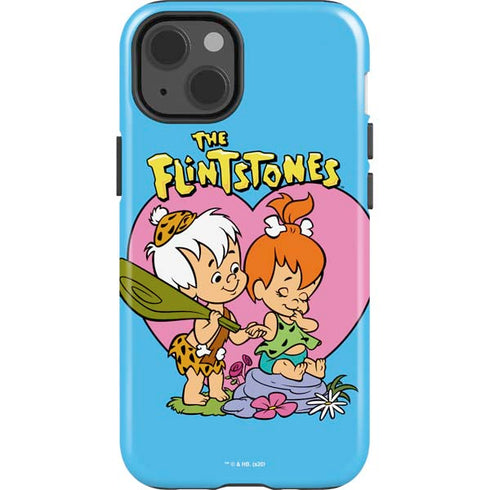 The Flinstones Bamm-Bamm and Pebbles iPhone 15 Impact Case
