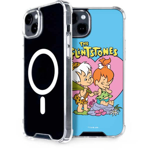 The Flinstones Bamm-Bamm and Pebbles iPhone 15 Plus MagSafe Case