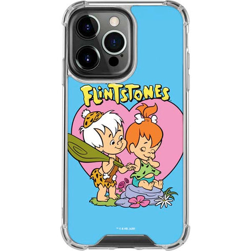 The Flinstones Bamm-Bamm and Pebbles iPhone 14 Pro Clear Case