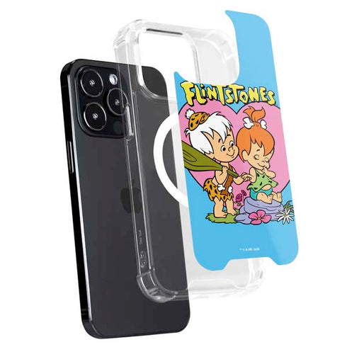 The Flinstones Bamm-Bamm and Pebbles iPhone 15 Pro MagSafe Case