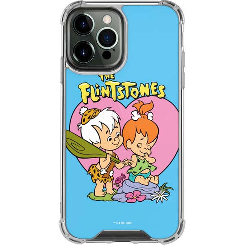 The Flinstones Bamm-Bamm and Pebbles iPhone 14 Pro Max Clear Case