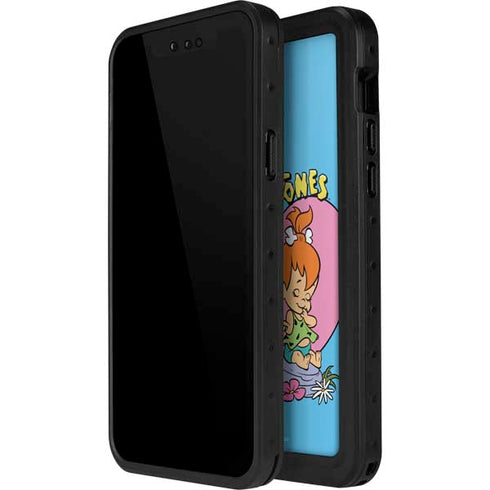The Flinstones Bamm-Bamm and Pebbles iPhone 14 Pro Max Waterproof Case