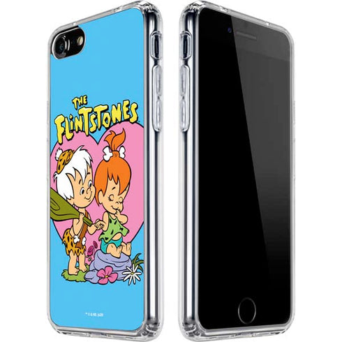 The Flinstones Bamm-Bamm and Pebbles iPhone SE (2nd & 3rd Gen) Clear Case