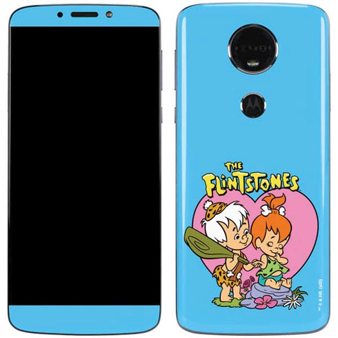 The Flinstones Bamm-Bamm and Pebbles Moto E5 Plus Skin