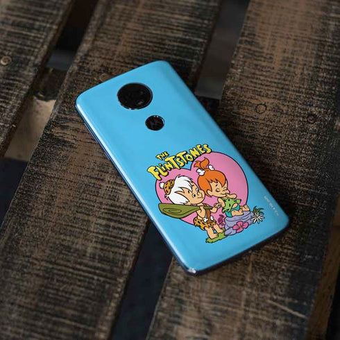 The Flinstones Bamm-Bamm and Pebbles Moto E5 Plus Skin