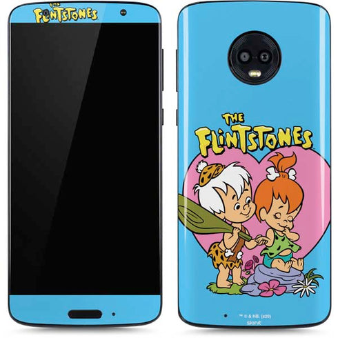 The Flinstones Bamm-Bamm and Pebbles Moto G6 Skin