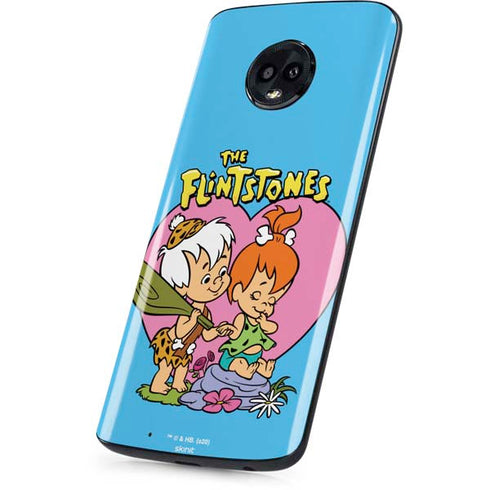 The Flinstones Bamm-Bamm and Pebbles Moto G6 Skin