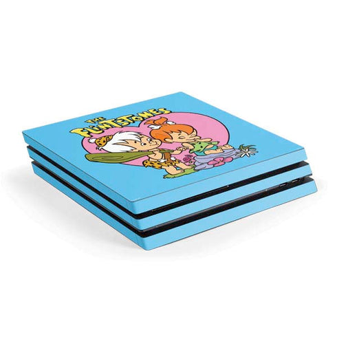 The Flinstones Bamm-Bamm and Pebbles PS4 Pro Console Skin