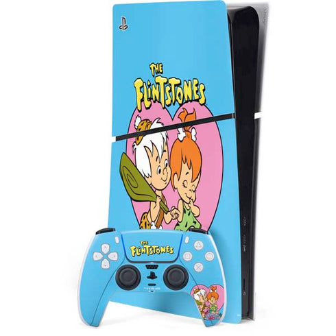 The Flinstones Bamm-Bamm and Pebbles PS5 Slim Digital Edition Bundle Skin
