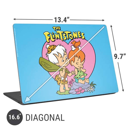 The Flinstones Bamm-Bamm and Pebbles Universal Laptop 16.6in (13.4 x 9.7in) Skin