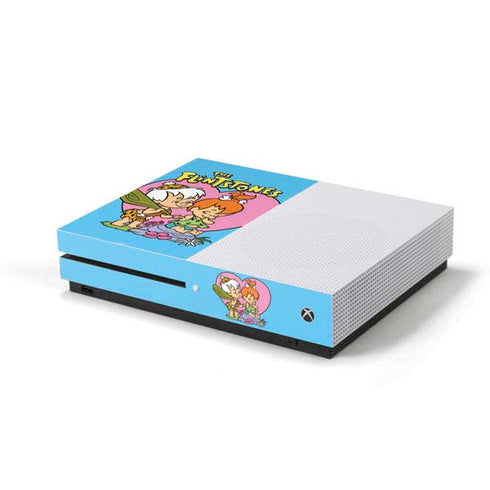 The Flinstones Bamm-Bamm and Pebbles Xbox One S Console Skin