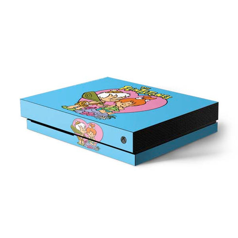 The Flinstones Bamm-Bamm and Pebbles Xbox One X Console Skin