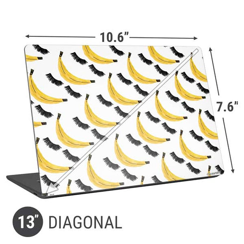 Bouffants and Broken Hearts Banana Lash Universal Laptop 13in (10.6 x 7.6in) Skin