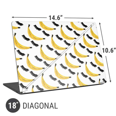 Bouffants and Broken Hearts Banana Lash Universal Laptop 18in (14.6 x 10.6in) Skin