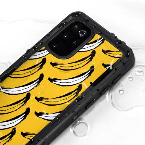 Bouffants and Broken Hearts Bananas Galaxy S20 Plus Waterproof Case