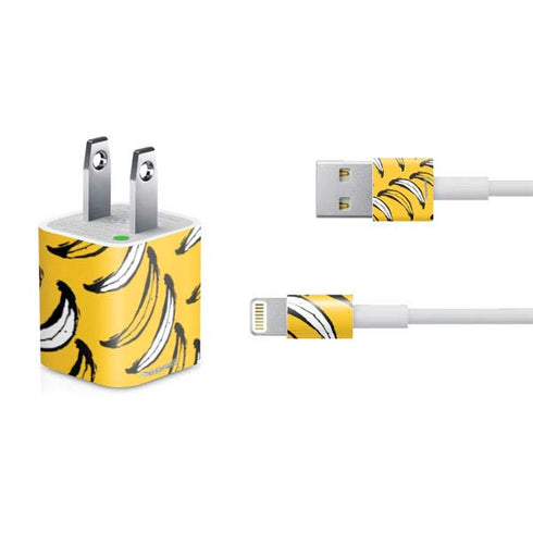 Bouffants and Broken Hearts Bananas iPhone Charger (5W USB) Skin