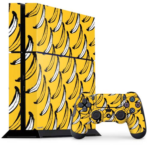 Bouffants and Broken Hearts Bananas PS4 Console and Controller Bundle Skin