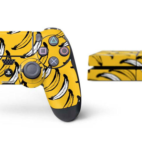 Bouffants and Broken Hearts Bananas PS4 Console and Controller Bundle Skin
