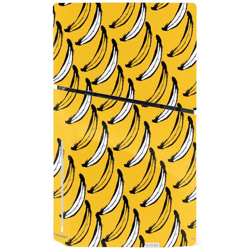 Bouffants and Broken Hearts Bananas PS5 Slim Disk Console Skin