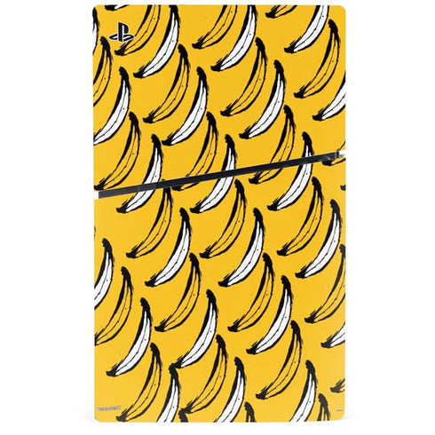 Bouffants and Broken Hearts Bananas PS5 Slim Digital Edition Console Skin