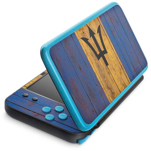 Barbados Flag Dark Wood Nintendo 2DS XL (2017) Skin