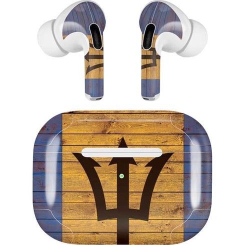 Barbados Flag Dark Wood Apple AirPods Pro Skin