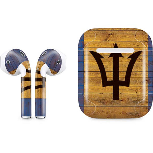 Barbados Flag Dark Wood Apple AirPods Skin