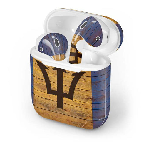 Barbados Flag Dark Wood Apple AirPods Skin
