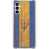 Barbados Flag Dark Wood Galaxy A13 5G Clear Case