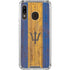 Barbados Flag Dark Wood Galaxy A30 Clear Case