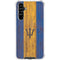 Barbados Flag Dark Wood Galaxy A54 5G Clear Case