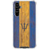 Barbados Flag Dark Wood Galaxy A54 5G Clear Case