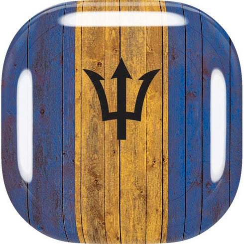 Barbados Flag Dark Wood Galaxy Buds Live Skin