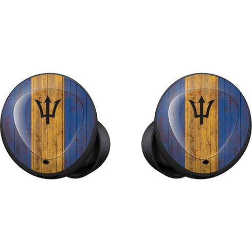 Barbados Flag Dark Wood Galaxy Buds Skin