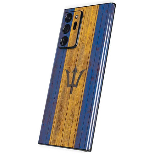 Barbados Flag Dark Wood Galaxy Note20 Ultra 5G Skin