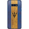 Barbados Flag Dark Wood Galaxy S10e Skin