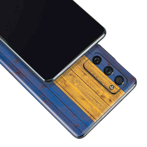 Barbados Flag Dark Wood Galaxy S20 Fan Edition Skin