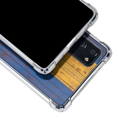 Barbados Flag Dark Wood Galaxy S20 FE Clear Case