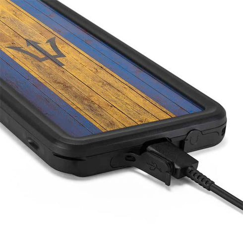 Barbados Flag Dark Wood Galaxy S20 Waterproof Case