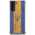Barbados Flag Dark Wood Galaxy S21 5G Clear Case