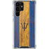 Barbados Flag Dark Wood Galaxy S22 Ultra Clear Case