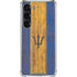 Barbados Flag Dark Wood Galaxy S23 Clear Case