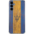 Barbados Flag Dark Wood Galaxy S24 Clear Case