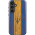 Barbados Flag Dark Wood Galaxy S24 Impact Case