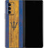 Barbados Flag Dark Wood Galaxy Z Fold2 5G Skin