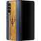 Barbados Flag Dark Wood Galaxy Z Fold3 5G Skin