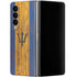Barbados Flag Dark Wood Galaxy Z Fold4 5G Skin